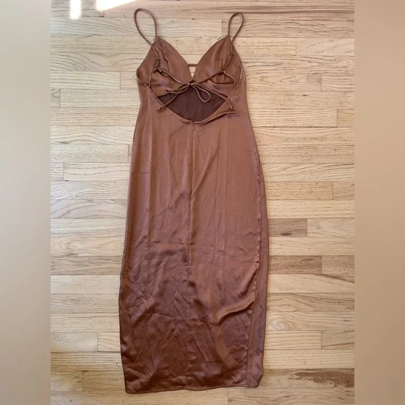 Satin Slip Dress with Slit - Wild Fable - Picture 3 of 4